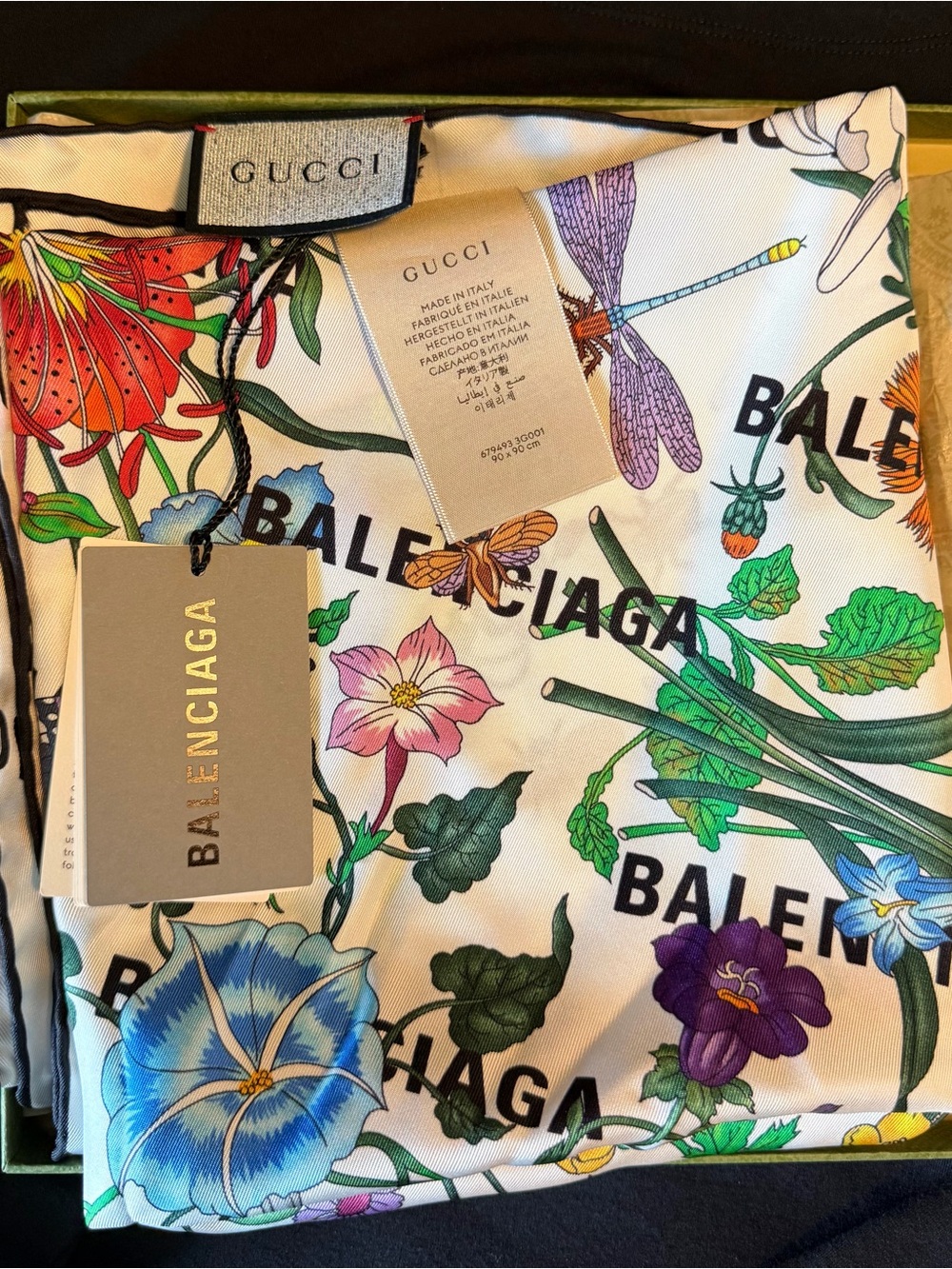 Gucci x Balenciaga Hacker Project Scarf NWT Limited Edition Luxury Collectible